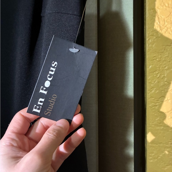 Enfocus Studio Black Strapless Dress with Peplum Detail - Picture 3 of 8